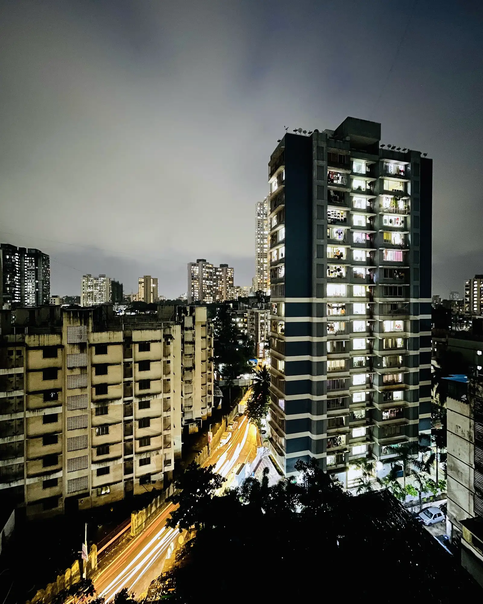 Residential towers in an Indian city